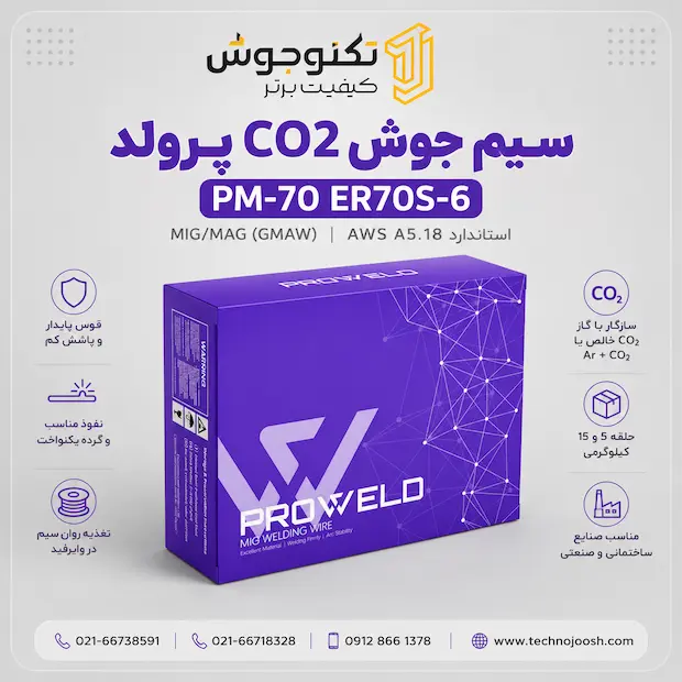 70s proweld سیم جوش CO2 آهن پروولد | حلقه کوچک با کیفیت عالی و قیمت مناسب